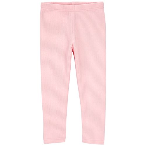 Legging rosado sólido para bebé niña