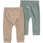 Set-de-2-pantalones-bicolor-solido-para-bebe-niño