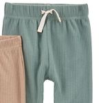 Set-de-2-pantalones-bicolor-solido-para-bebe-niño
