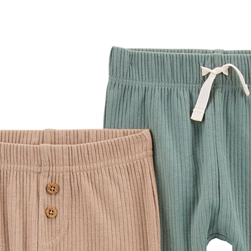 Set-de-2-pantalones-bicolor-solido-para-bebe-niño
