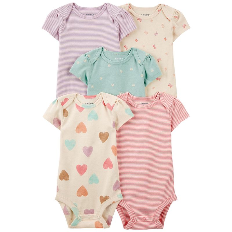 Set-de-5-mamelucos-multicolor-con-estampado-para-bebe-niña