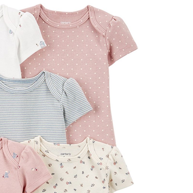 Set-de-5-mamelucos-multicolor-con-estampado-para-bebe-niña