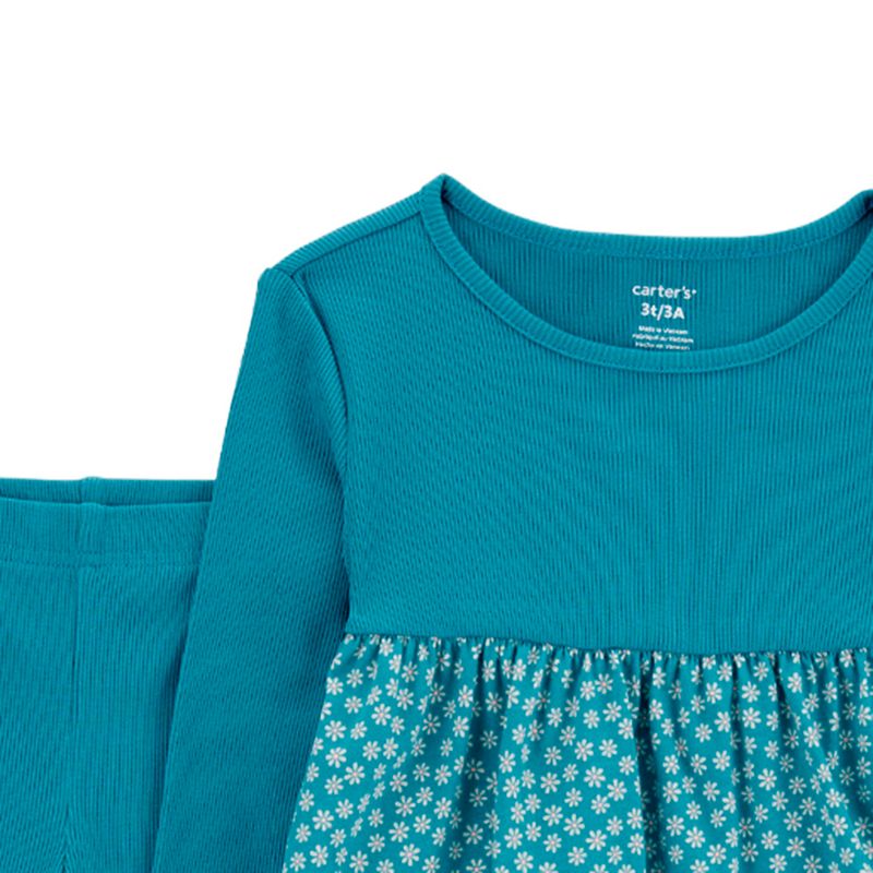 Conjunto-de-2-piezas-azul-con-estampado-de-flores-para-niña