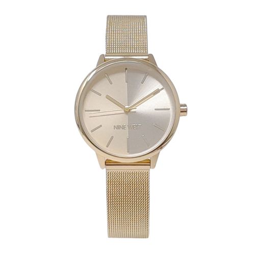 Reloj Nine West análogo metálico dorado para mujer