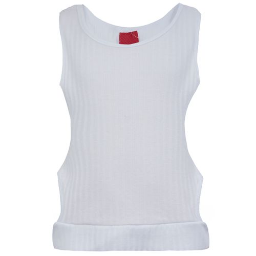 Blusa blanca sólido para niña