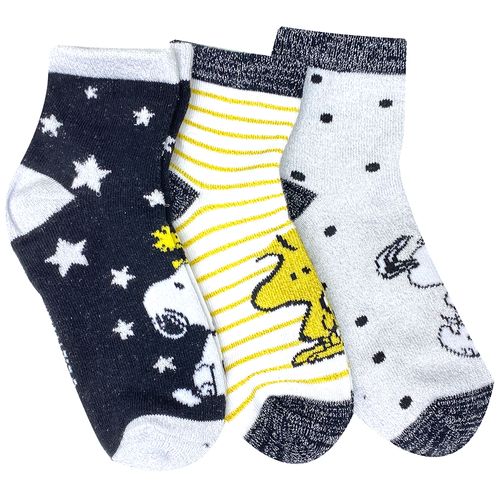 Set de 3 pares de calcetines multicolor con estampado de snoopy para niño