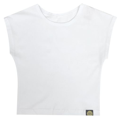Blusa blanca sólido para niña