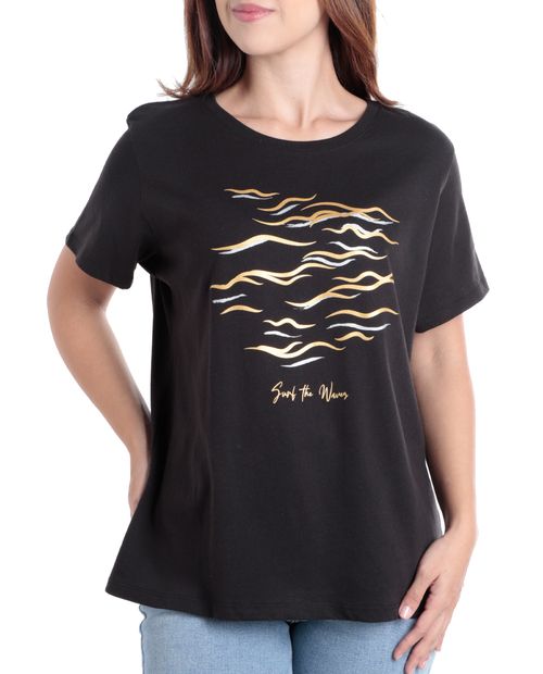 Camiseta Unexpected estampada manga corta para mujer