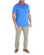104765251-Camisa-polo-Oscar-de-la-Renta-classic-fit-azul-con-miniprint-para-hombre