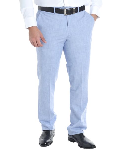 Pantalón slim fit Zanetti Orange celeste heather para hombre