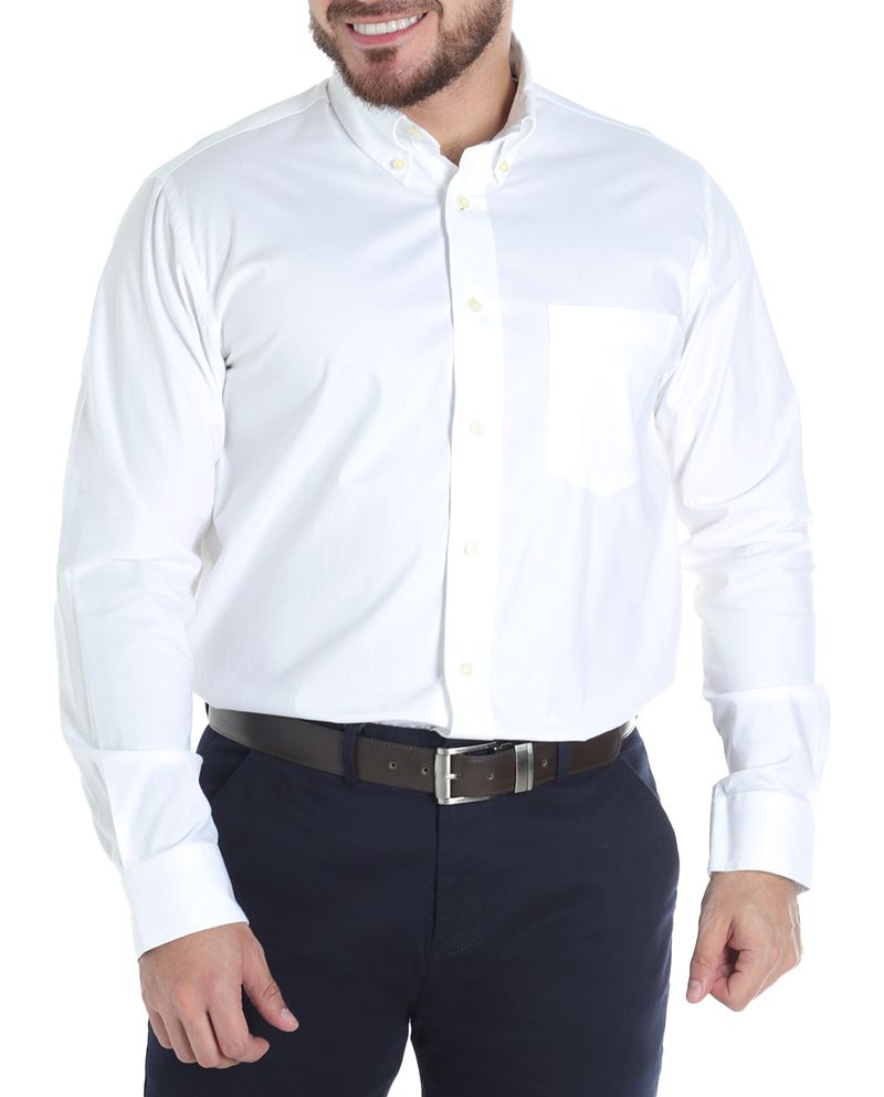 104783023-Camisa-casual-Gents-blanca-solida-para-hombre