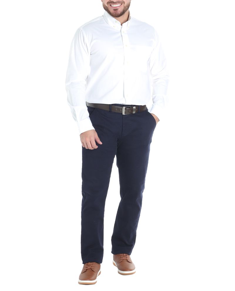 104783023-Camisa-casual-Gents-blanca-solida-para-hombre