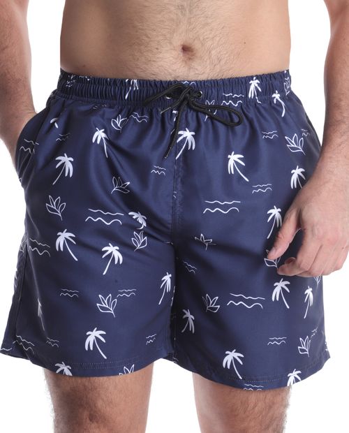 Calzoneta de baño Orange navy mini print playero para hombre