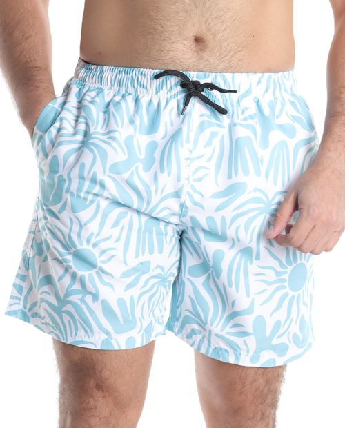 Calzoneta de baño Orange bicolor estampado playero para hombre