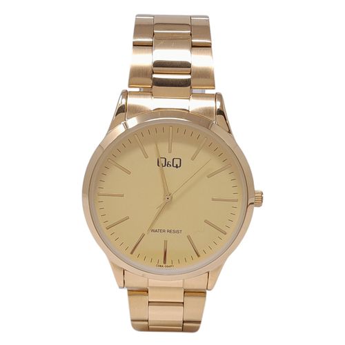 Reloj Q&Q análogo metálico dorado para hombre