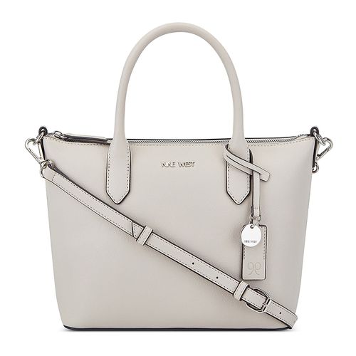 Cartera satchel Nine West Violla color gris para mujer