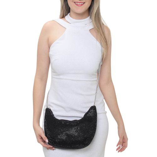 Cartera clutch Sasha color negro para mujer