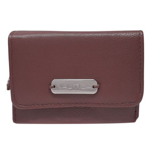 Billetera flap Nautica café para mujer