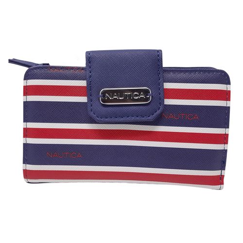 Billetera flap Nautica multicolor para mujer