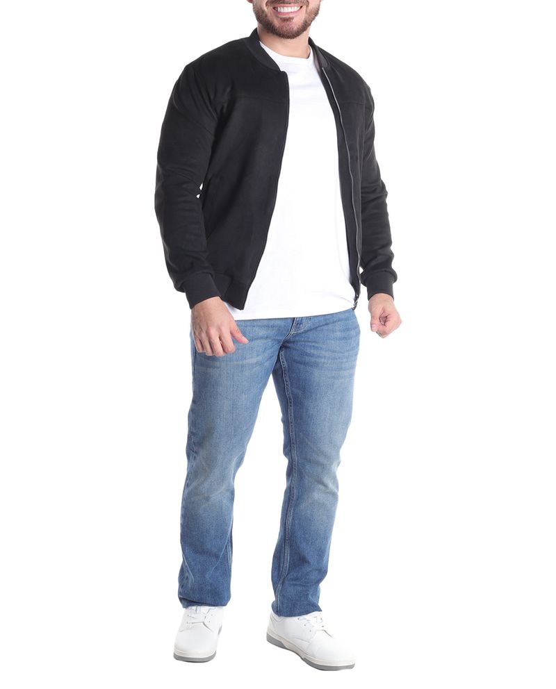 104719021-Chaqueta-bomber-Denim---Flower-negra-gamuza-con-textura-para-hombre