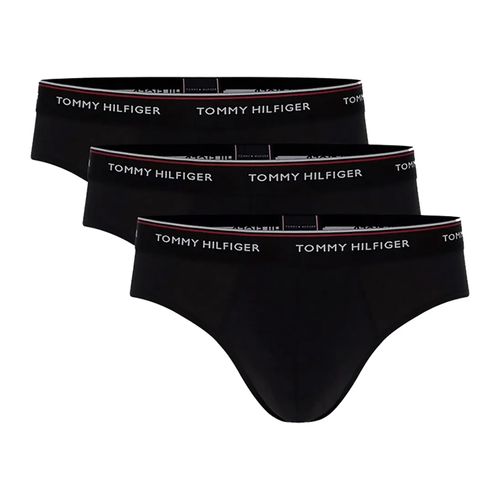 Pack de 3 calzoncillos brief Tommy Hilfiger negros sólidos para hombre