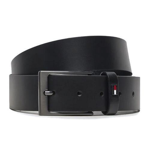 Cinturón de vestir Tommy Hilfiger negro sólido para hombre