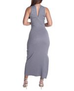 104612591-Vestido-Unexpected-midi-gris-sin-mangas-para-mujer