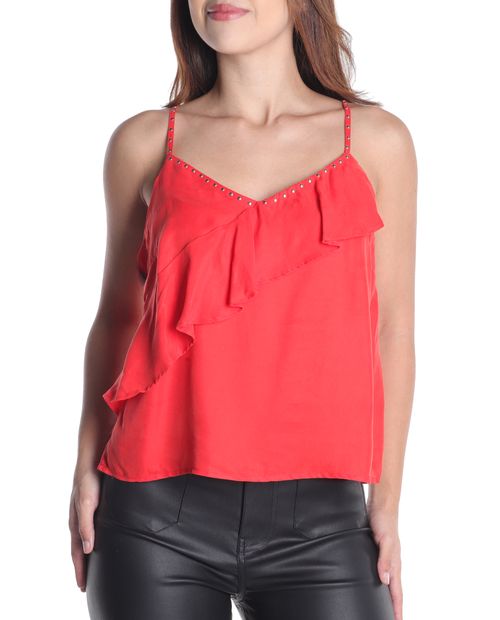 Blusa Unexpected casual roja de tirantes para mujer