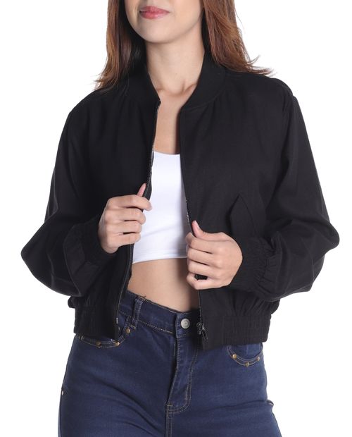 Chaqueta bomber Unexpected negra para mujer