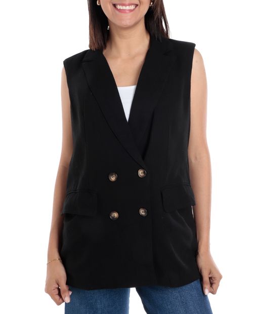 Chaleco Sabrina negro para mujer