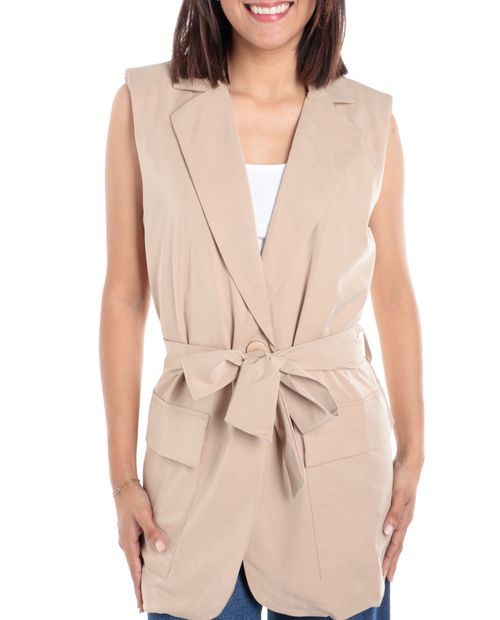Blazer Nicolle beige para mujer