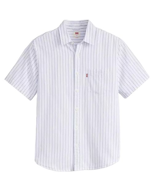 Camisa casual Levi's regular fit blanca rayada para hombre