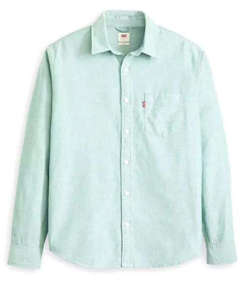 Camisa casual Levi's regular fit turquesa heather para hombre