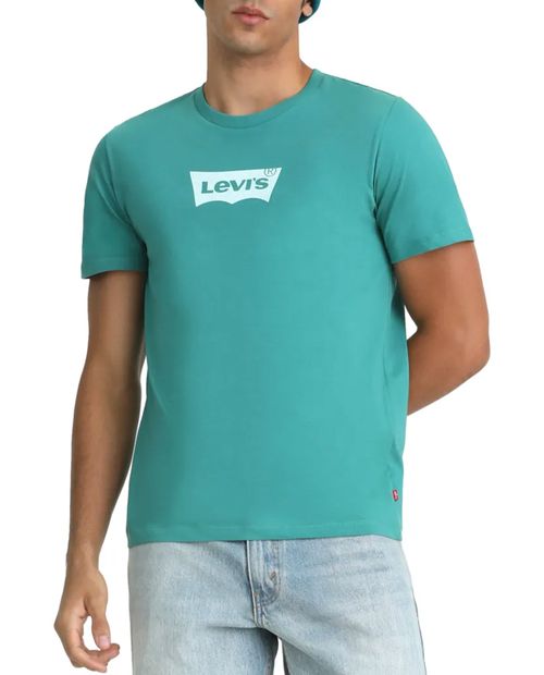 Camiseta Levi's regular fit verde estampada para hombre