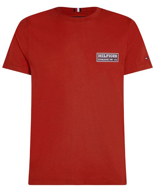 Camiseta Tommy Hilfiger slim fit roja estampada para hombre