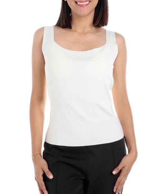 Blusa Nicolle casual blanca de tirantes para mujer