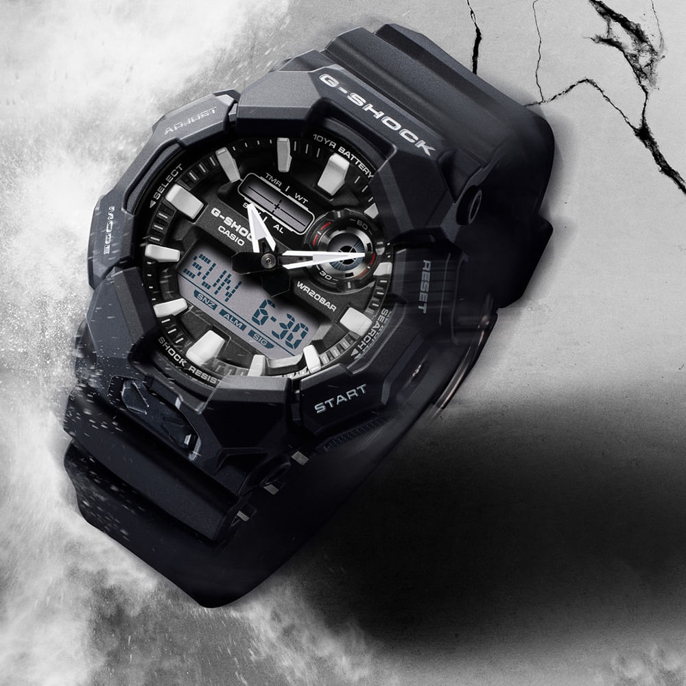 CASIO G-SHOCK ブラック Reloj G-shock análogo digital de resina negro para hombre - Siman