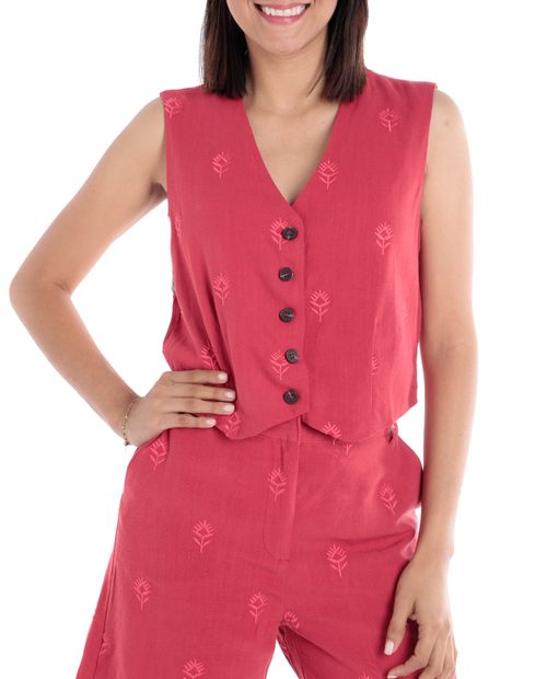 Chaleco Sabrina rojo para mujer