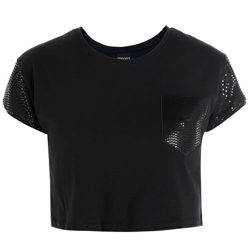 Blusa negra sólido para niña