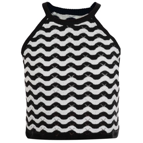 Blusa bicolor con estampado para niña
