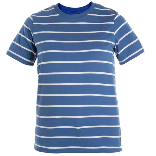 Camiseta bicolor a rayas para niño