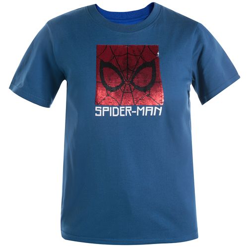 Camiseta azul con estampado de spider-man para niño