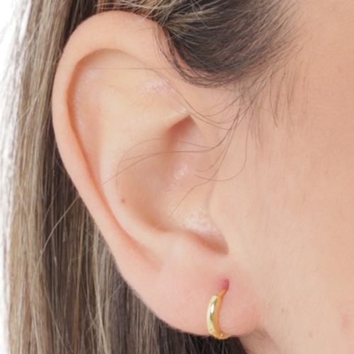 Aretes hoops de plata color dorado para mujer