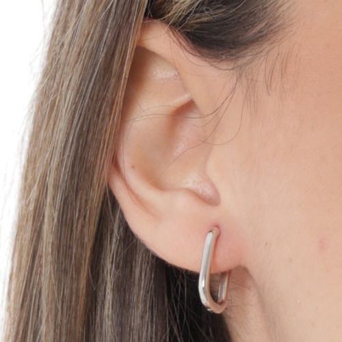 Aretes hoops de plata para mujer