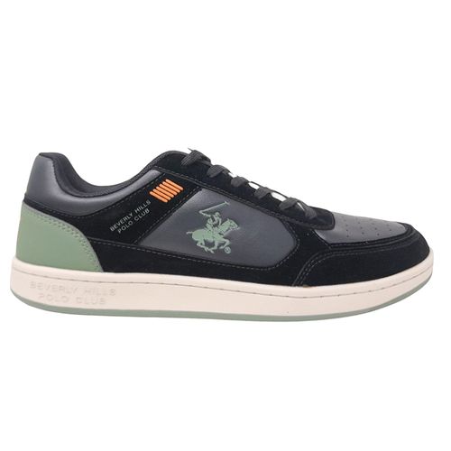 Zapato deportivo casual Beverly Hills Polo negro/gris para hombre