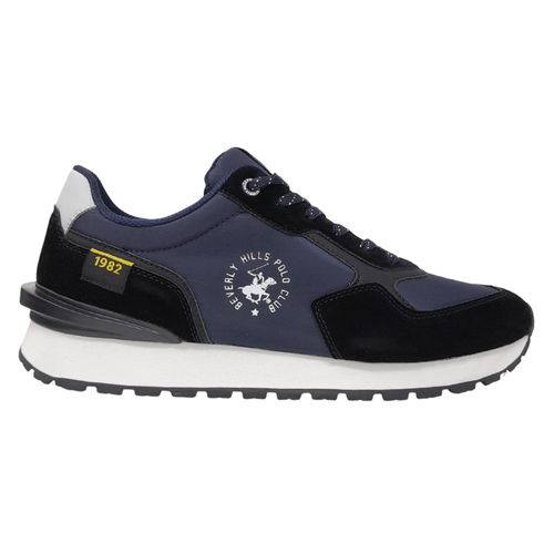 Zapato deportivo casual Beverly Hills Polo negro/azul para hombre