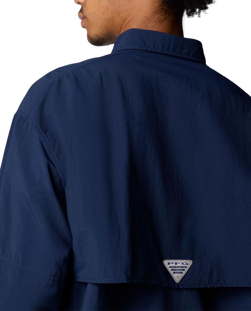 Chemise Columbia PFG Bahama Homme XL Bleu Manches Longues Pêche Omni-ombre