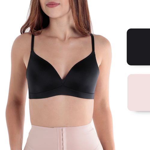 Set de 2 brasieres Rene Rofe sin aros multicolor para mujer