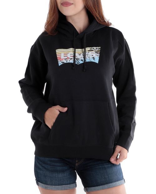 Suéter Levi's hooded negro para mujer