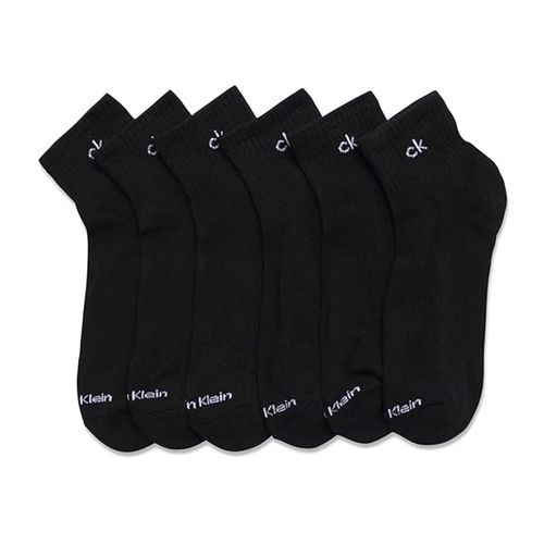 Pack de 6 pares de calcetines Calvin Klein low cut negros texturizados para hombre